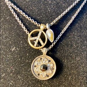 Lucky Brand Silver Toned Zen Necklace